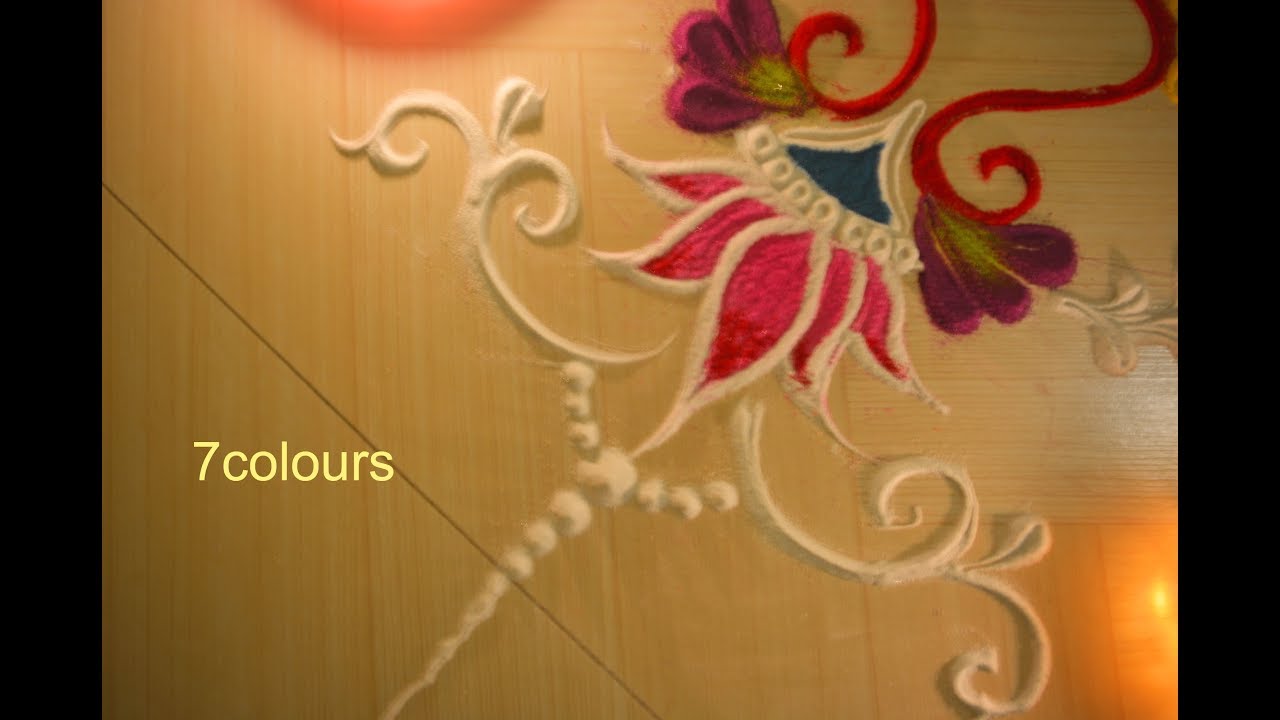 Friday Lakshmi pooja rangoli/sacred symbols to invita goddess lakshmi ...