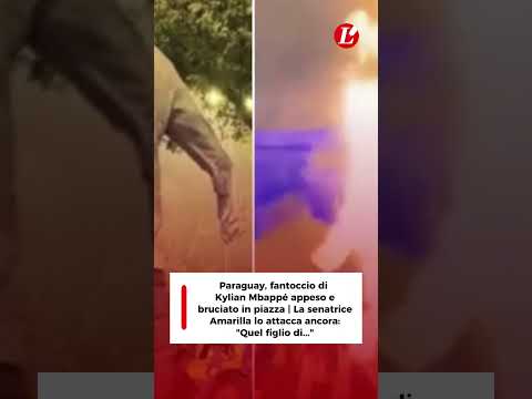 Video Paraguay, fantoccio di Kylian Mbappé appeso e bruciato in piazza