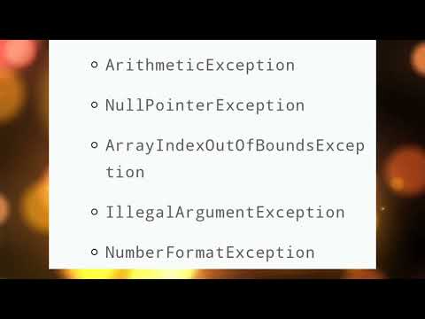 CS3391 UNIT  3 Build in Exception  in java @EngineeringMasteryMadeSimple