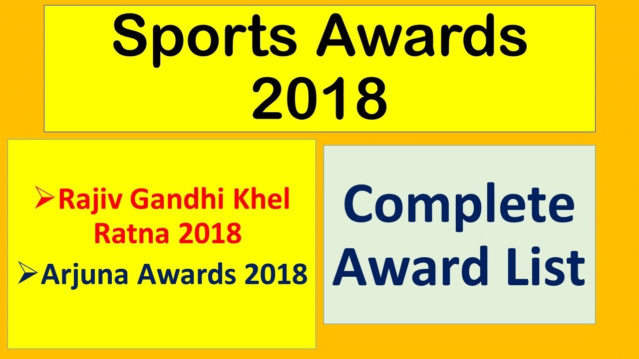 National Sports Awards 2018 Khel Ratna Awards Current affairs 2018