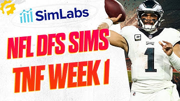 RotoGrinders SimLabs First Look for TNF NFL DFS! (9/4/25)