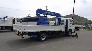 ６段クレーン ワイド 超ロング 3450kg積載 三菱ふそう キャンター 登録済未使用車 平成31年式 外装と下回り