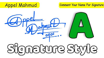 ✔️ Appel Mahmud Name Signature Style Request Done