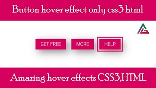 Button hover effect only css3 html Profile