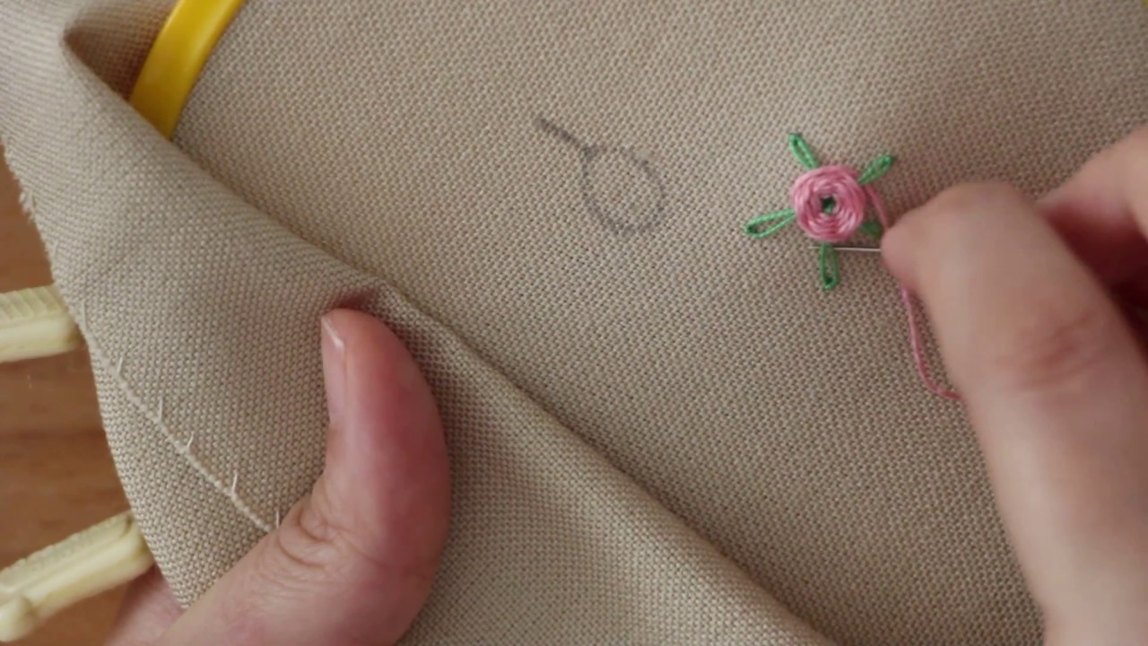 Zincir İşi Üzerine Gül Nasıl Yapılır? /Hand Embroidery