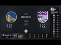 Golden State Warriors @ Sacramento Kings | NBA In-season Tournament on TNT Live Scoreboard