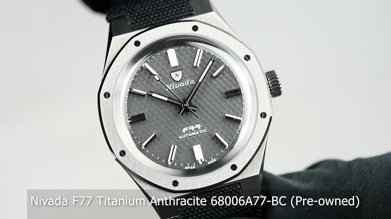 Nivada F77 Titanium Anthracite 68006A77-BC (Pre-owned) - YouTube