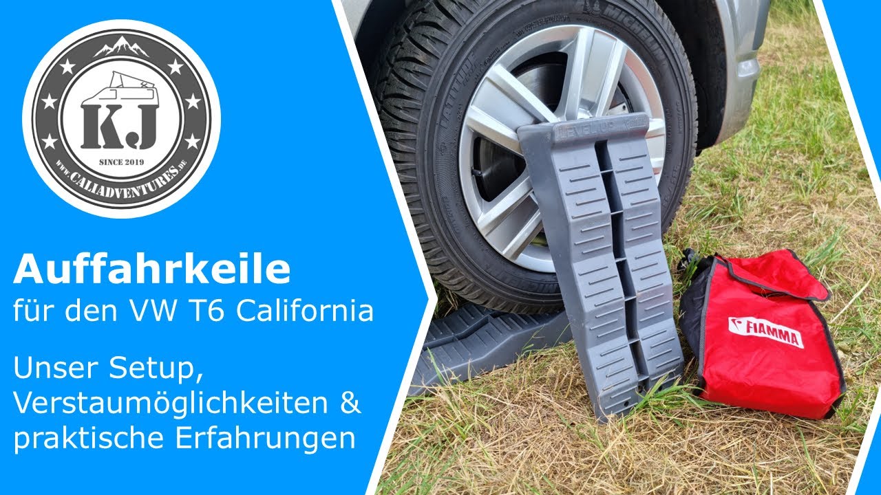 Auffahrkeile für den VW T6 California - Unser Setup, Verstaumöglichkeiten & praktische Erfahrungen