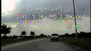 OFFICER CUT OFF BY DRIVER DURING CHASE!