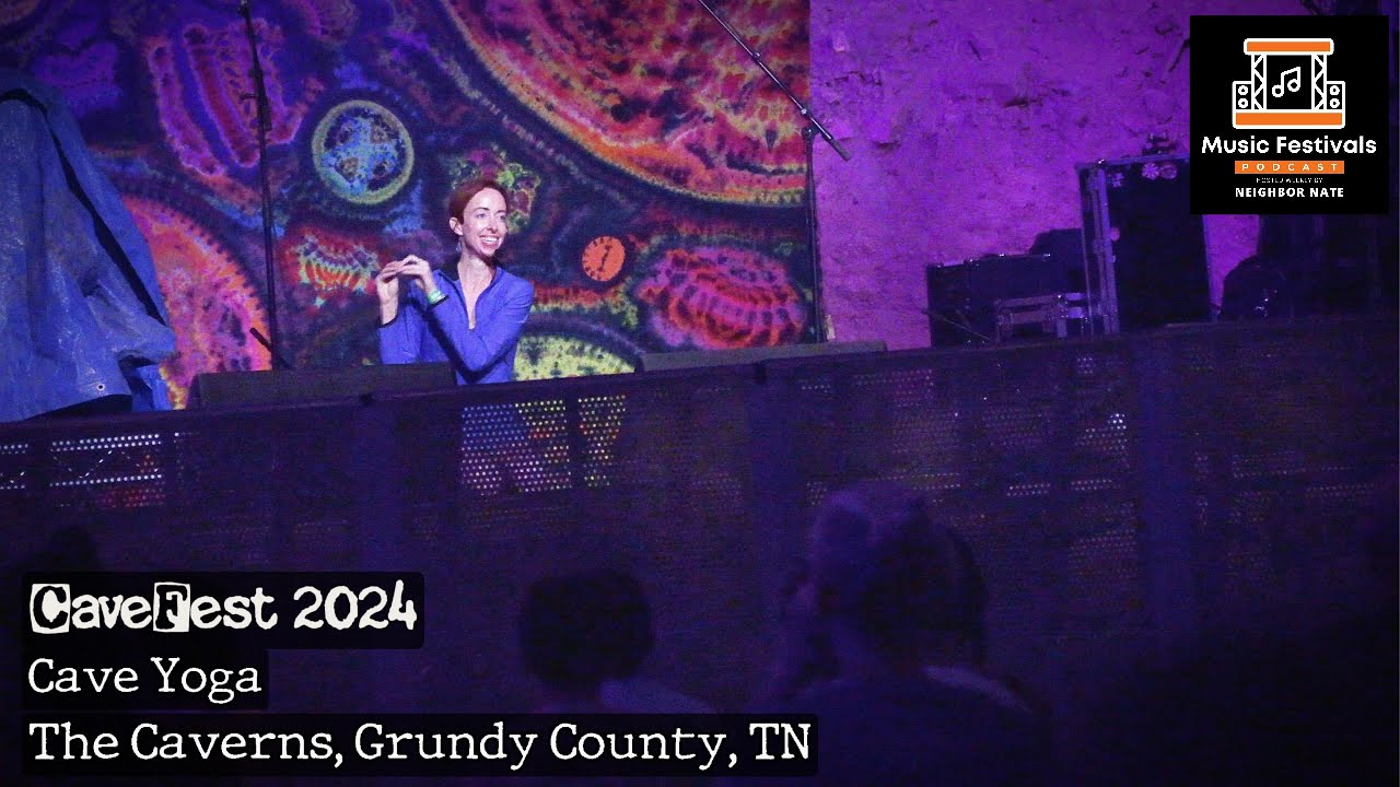 Cave Yoga at CaveFest 2024, at The Caverns - Grundy County, TN