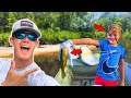 KID Catches FIRST Fish in a Boat!