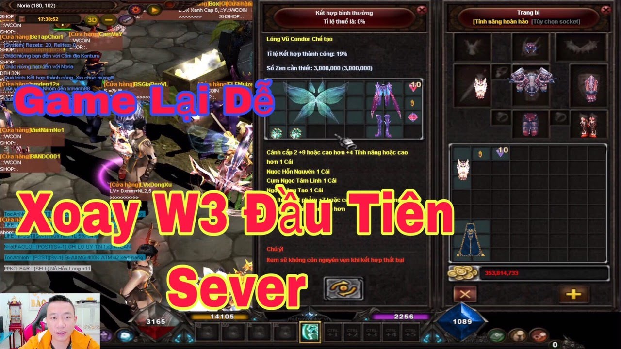 MU ONLINE SS6 | Hành Trình Xoay Cánh Cấp 3 Đầu Tiên Tại Sever ...