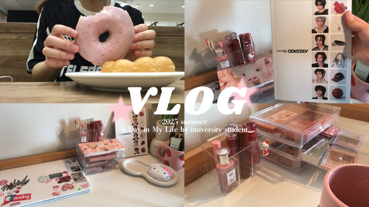 韓国オタク大学生の模様替えする夏休みVLOG.コスメ収納,ガチャガチャ,無印購入品紹介,新作ゴンチャ✩.*˚ 韓国オンニに憧れる女子大生🍀