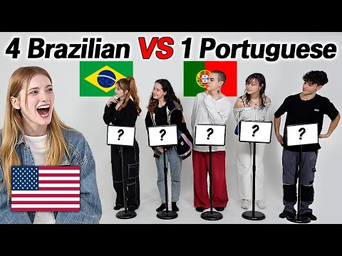 Can American Girl Guess Portuguese Among 4 Brazilian People?