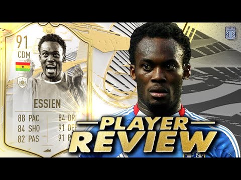 LET'S GO!������ 91 SBC PRIME ICON MOMENTS ESSIEN PLAYER REVIEW! FIFA 21