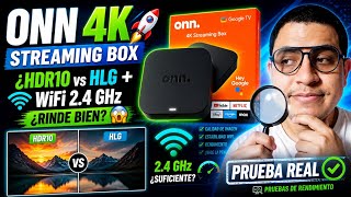 👉 ONN 4K Streaming Box 🚀 ¿HDR10 vs HLG + WiFi 2.4 GHz Rinde Bien? 😱 Prueba REAL
