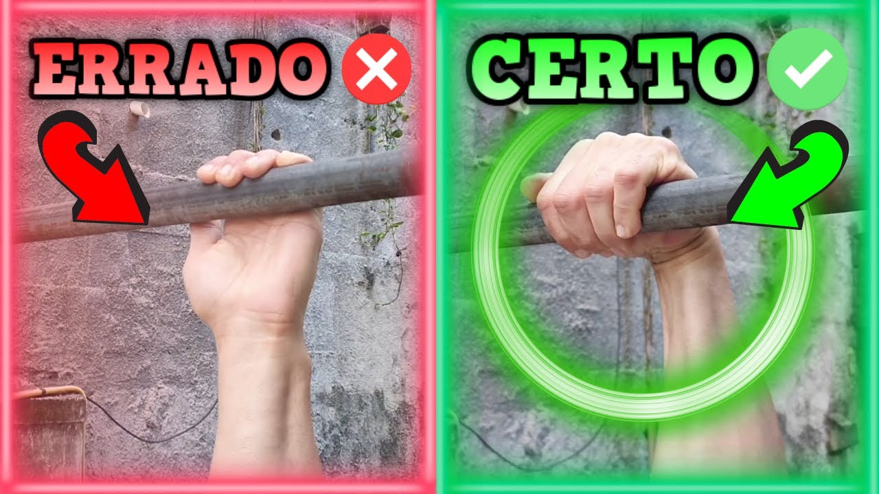 POSIÇÃO CORRETA DAS MÃOS para uma BARRA FIXA MAIS FÁCIL! [Não cometa esse erro!]