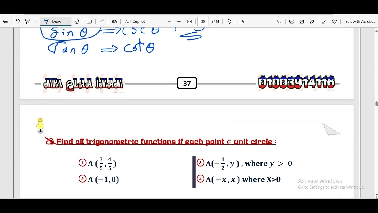 lesson trig function sec 1 - YouTube