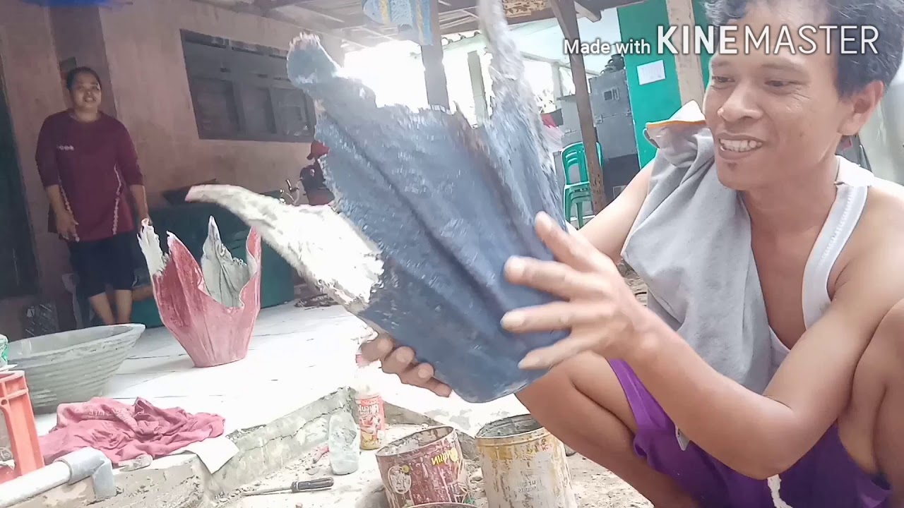  Pembuatan  pot  dari  semen dan bahan kain bekas  YouTube
