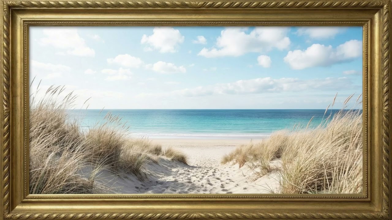 Open Shore 🌊 2 Hours | Airy Ambient Piano & Ocean Screensaver | Unspoken ArtWork