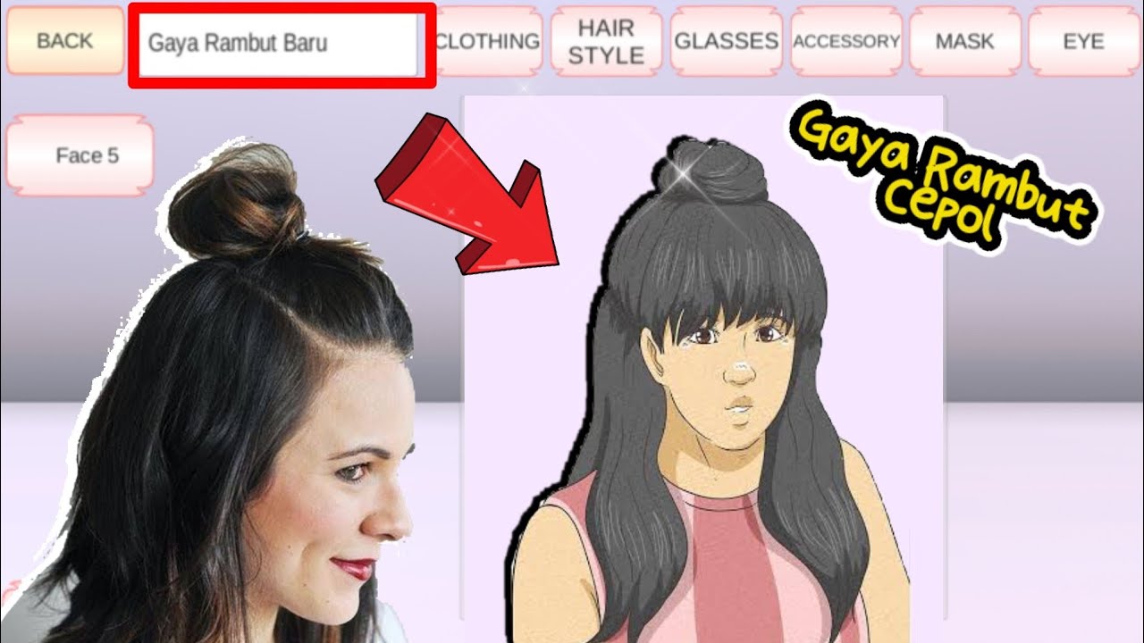 Sakura Punya GAYA RAMBUT BARUuu 🤩💇‍♀️+ Tutorial - Sakura School ...