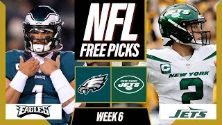 EAGLES vs. JETS NFL Picks and Predictions (Week 6) | NFL Free Picks Today