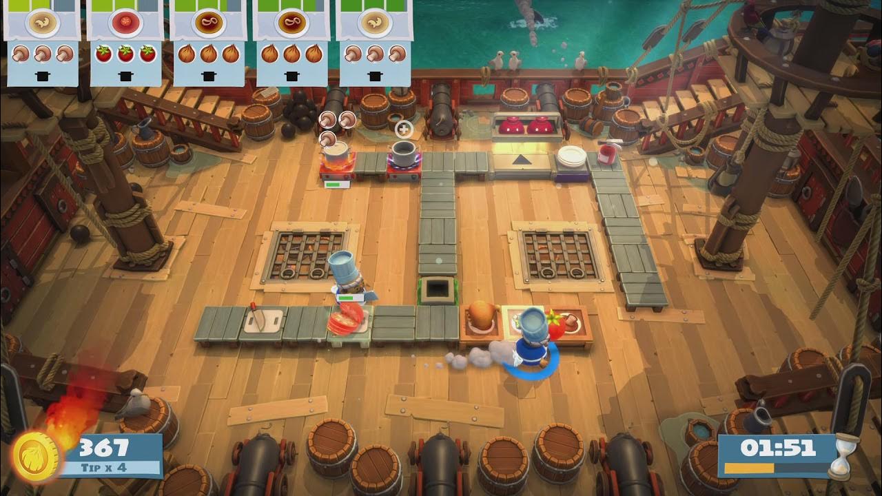 Overcooked 1 Level 13 4 stars solo YouTube