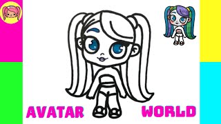 How To Draw Avatar World, Girl Drawing Tutorial