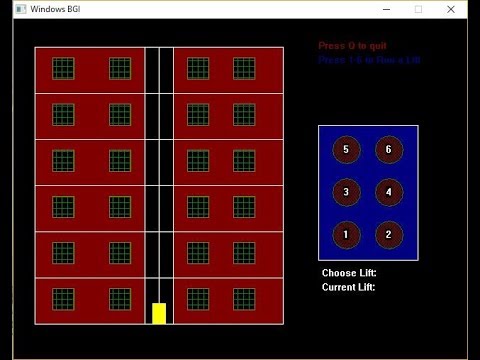 Lift In The Building Project || C++ Graphics|| Git/Github