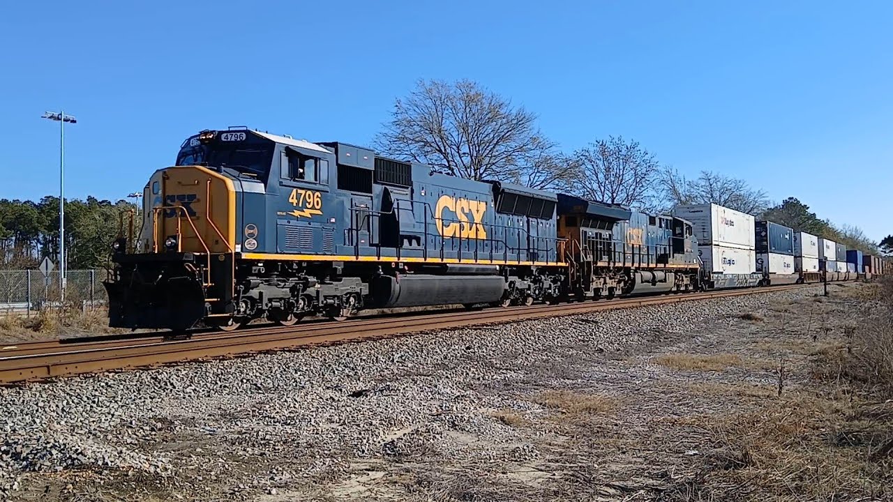 CSXT 4796 SD70MAC Leads CSX Train I138 At Hanahan SC On The A Line ...