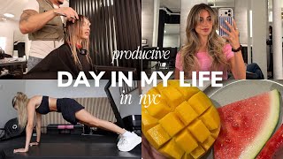 PRODUCTIVE DAY IN MY LIFE ❥ working out, getting a haircut in nyc, health update & more!!!