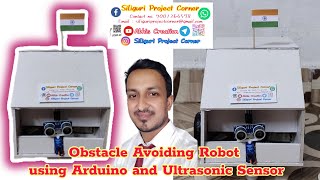 Obstacle Avoiding Robot using Arduino and Ultrasonic Sensor #obstacleavoidingrobot