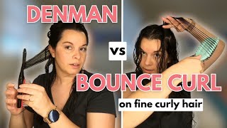 Bounce Curl Brush vs Denman Brush on FINE Curly Hair for DEFINITION & VOLUME Net Worth