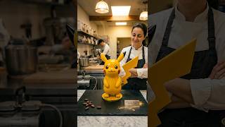 I Made a GIANT Pikachu out of Chocolate! ⚡🍫 #Shorts #satisfying #cake #cooking