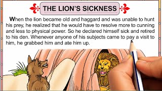 शेर की बीमारी/English Story Translation /English Story/English Reading Practice