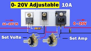 Make voltage and current Adjustable Power supply, DC voltage controller DIY