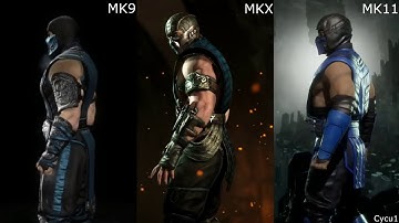Mortal kombat:mk 9 vs 10 vs 11 returning character comparision 🔥🔥