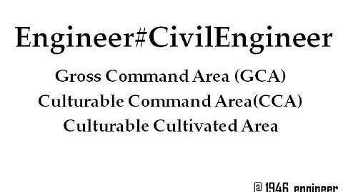 Gross command area, Culturable command area, Culturable cultivated area