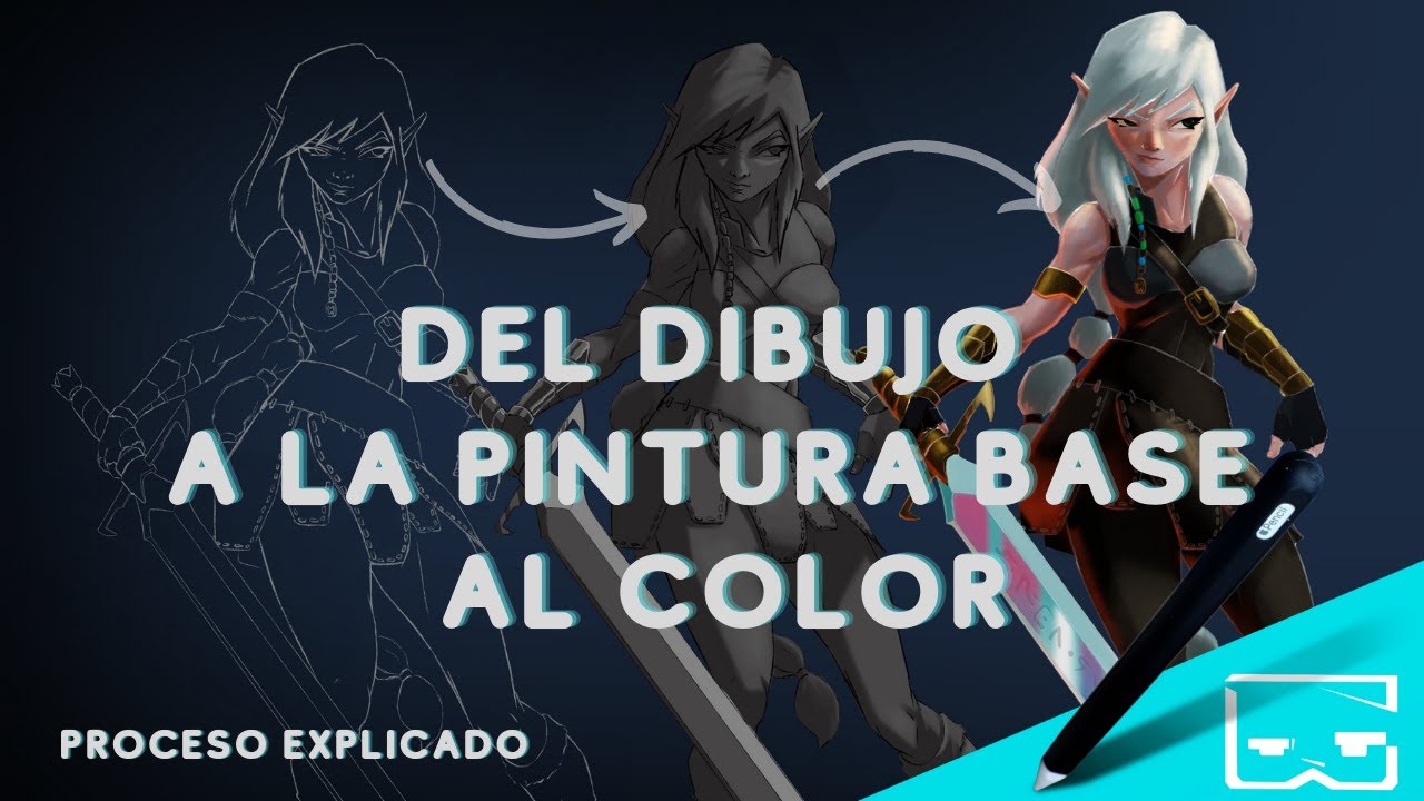 🎯 Proceso de pintura base digital | Fundamentos de pintura digital | Guerrera hada 🧝‍♂️🗡