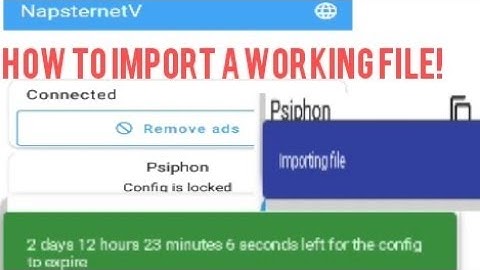 How to import a working file for napsternetv