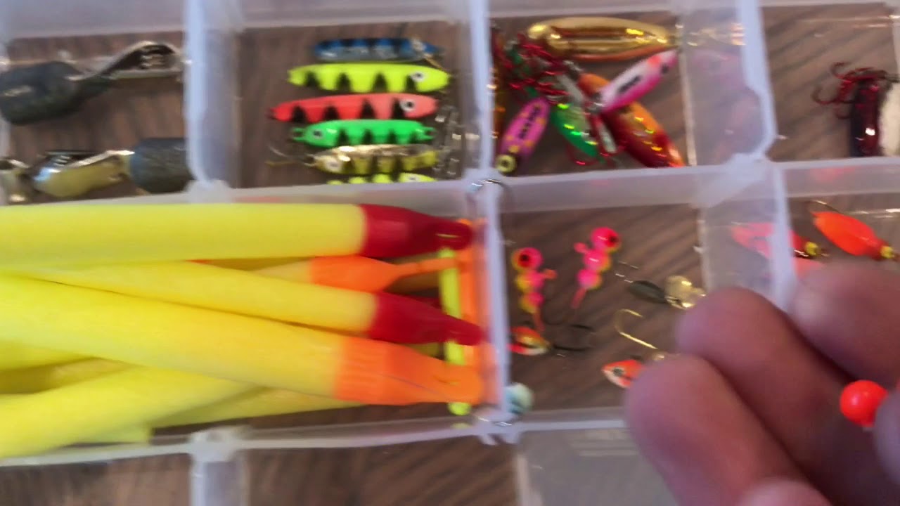 What’s in my Ice fishing tackle box YouTube