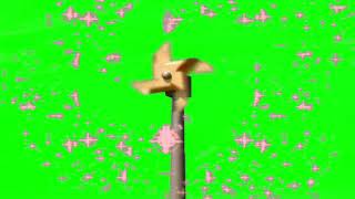 Windmill Start Spinning Animation Slow (Sophie Art - Circus Green Screen)