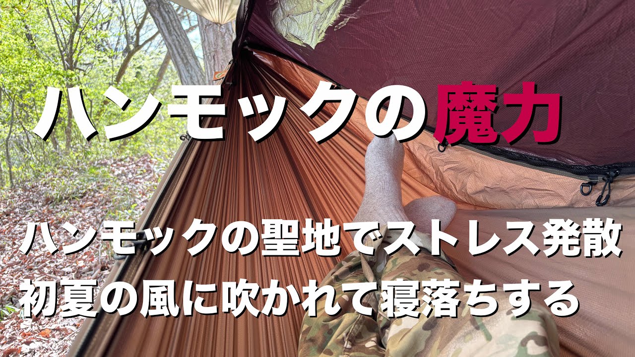 ハンモックの魔力 ハンモックの聖地でストレス発散、初夏の風に吹かれ