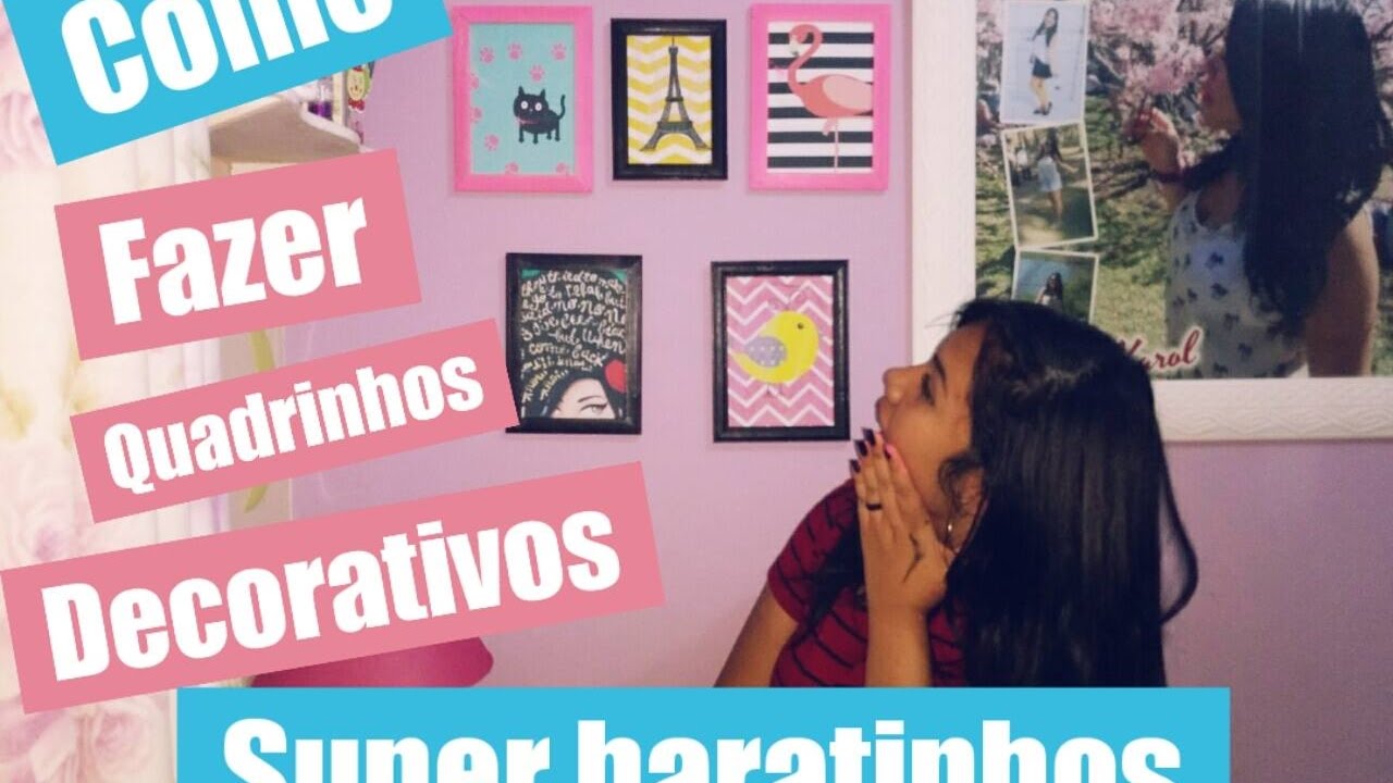 Como fazer quadrinhos decorativos e baratinhos-SUPER FÁCIL E RÁPIDO ...