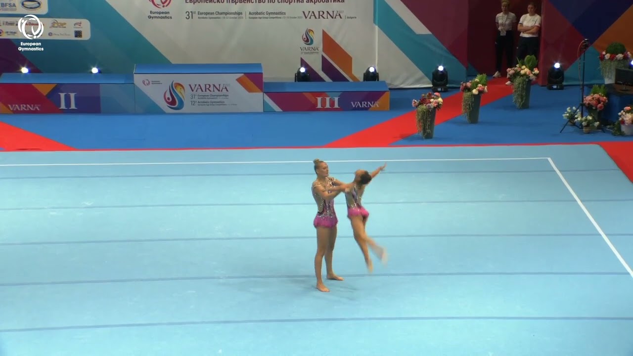 Esme Mathias & Natalia Gilbert (GBR) - 2023 ACRO European Champions, Junior Women’s Pairs All-Around