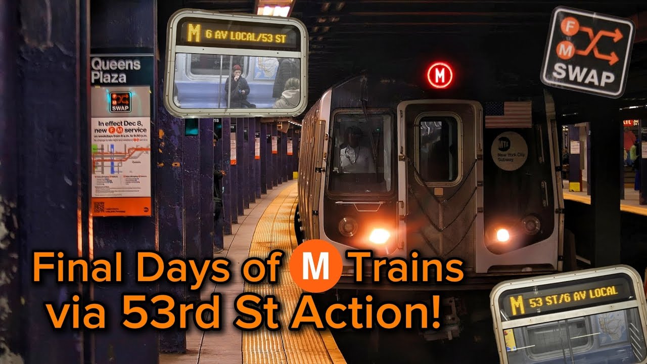 Final Days of M Trains via 53rd St Action!