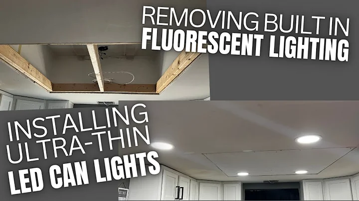 Finally Removing that UGLY Kitchen Fluorescent Lighting! Swapping LED Recessed Lighting In!