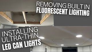 Finally Removing that UGLY Kitchen Fluorescent Lighting! Swapping LED Recessed Lighting In!
