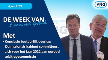 Kabinet committeert zich aan oordeel arbitragecommissie voor 2022 - Week Leonard Geluk 4 juni 2021