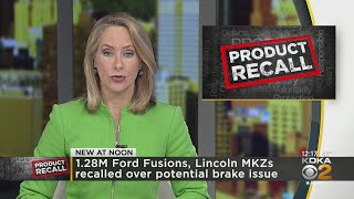 Ford Fusions, Lincoln MKZs recalled over potential brake issue